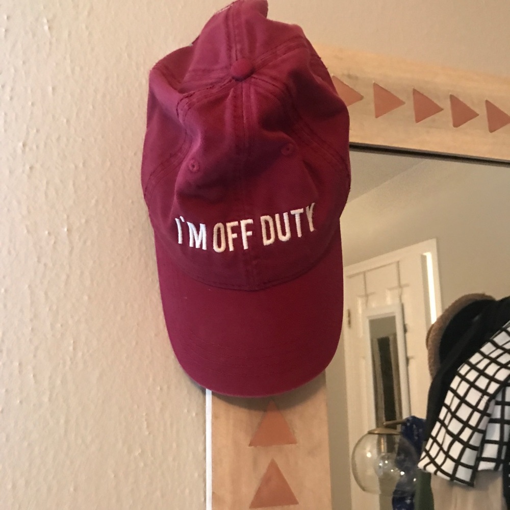 “I’m off duty” red cap